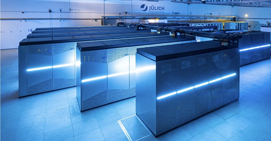 Advanced supercomputing infrastructure powering AI predictions